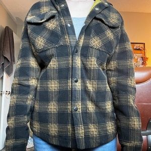 BOWERED FLEECE LONG SLEEVE JACKET - DARK KHAKI